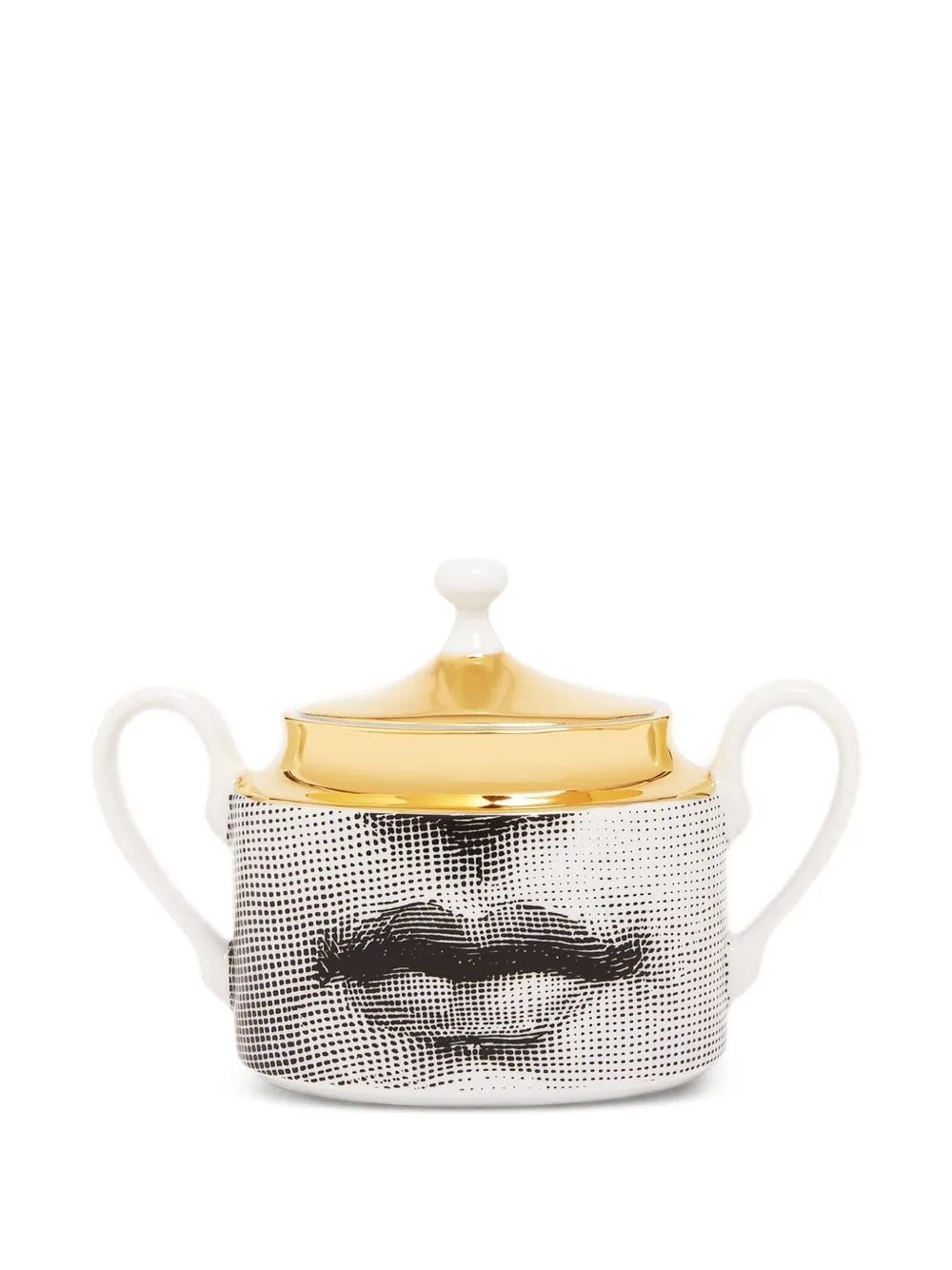 Fornasetti リッププリント シュガーポット - ブラック Fornasetti リッププリント シュガーポット - ブラック