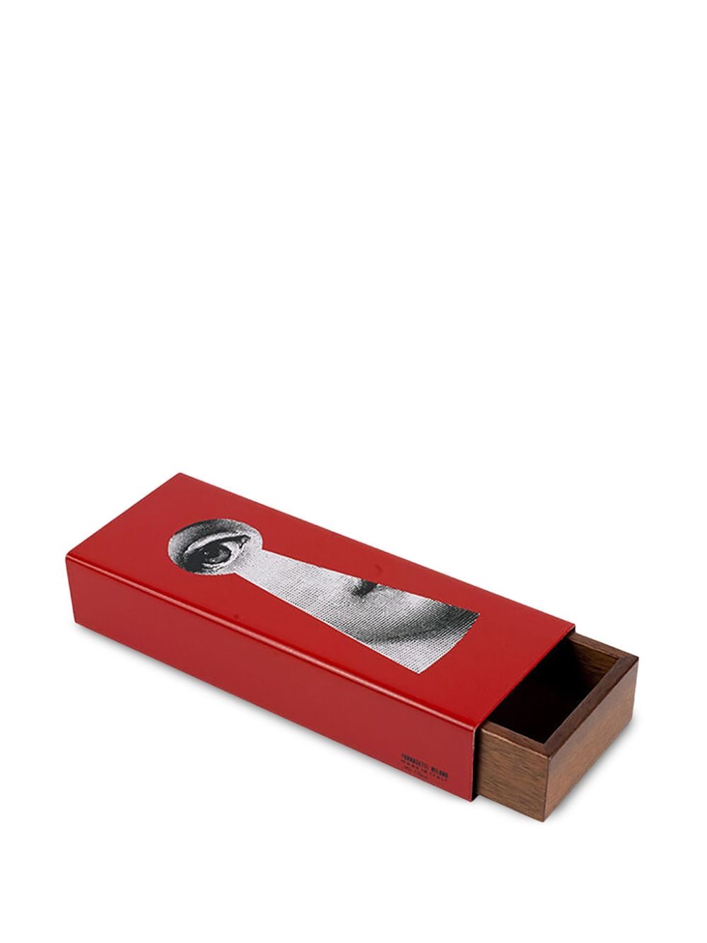 Shop Fornasetti Printed Wooden Box In Red