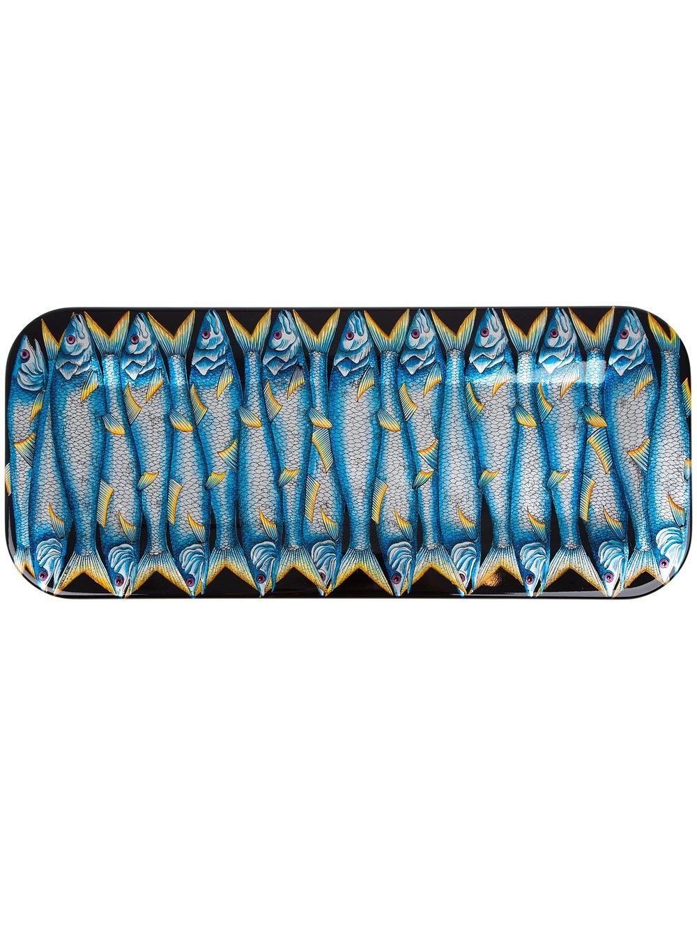 Fornasetti Sardine Tray In Blue