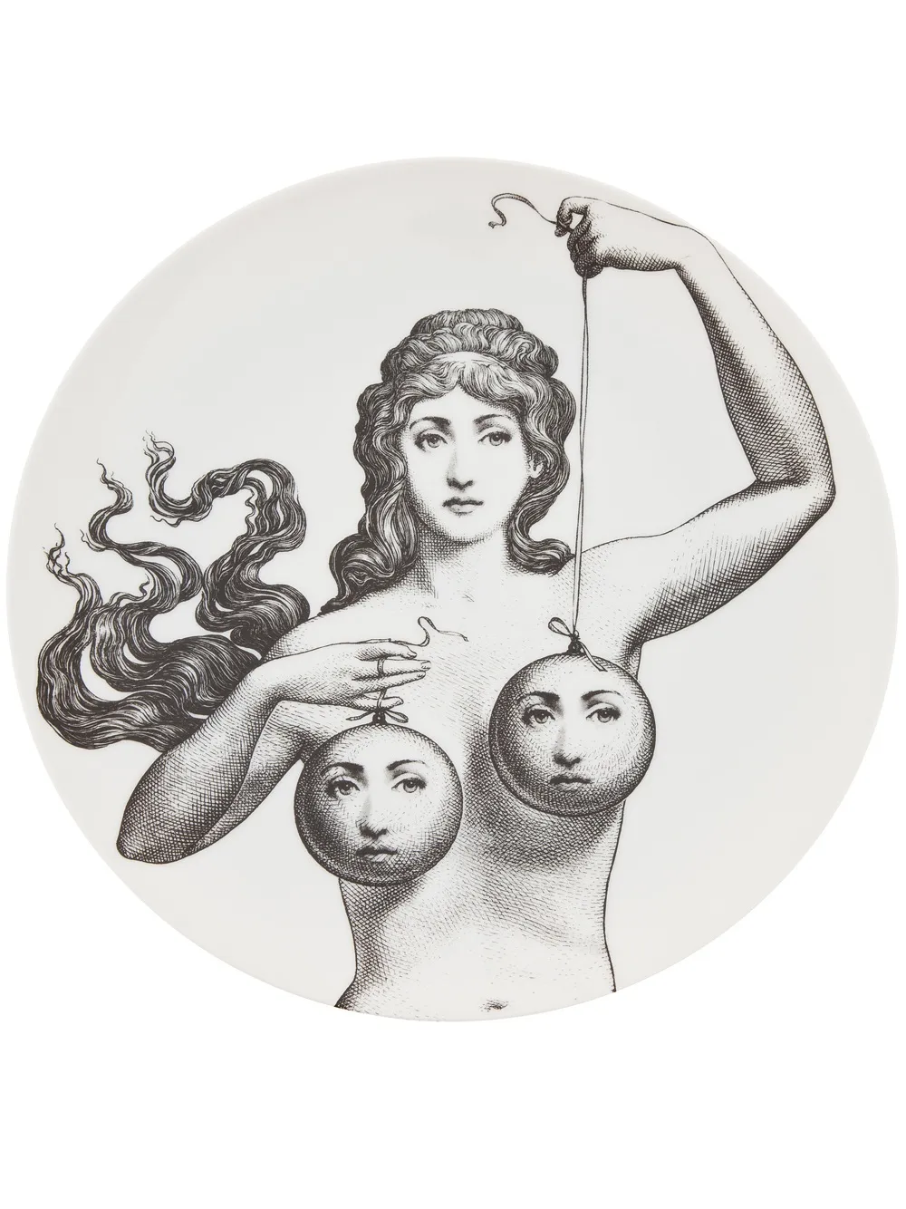 Fornasetti plate | Black | Image 1