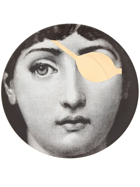 Fornasetti plato con motivo de rostro
