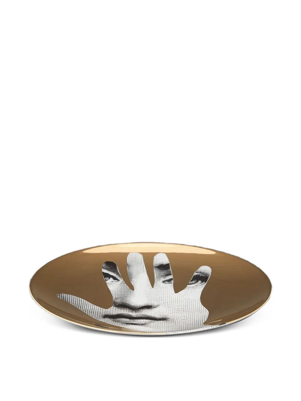  Fornasetti Teller Mit Print   Gold 