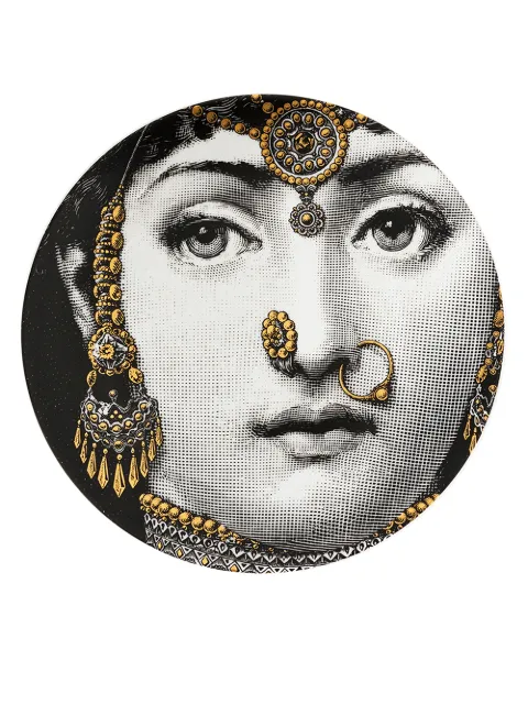 Fornasetti plato con motivo de rostro