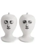 Fornasetti graphic-print jar (set of two) - White