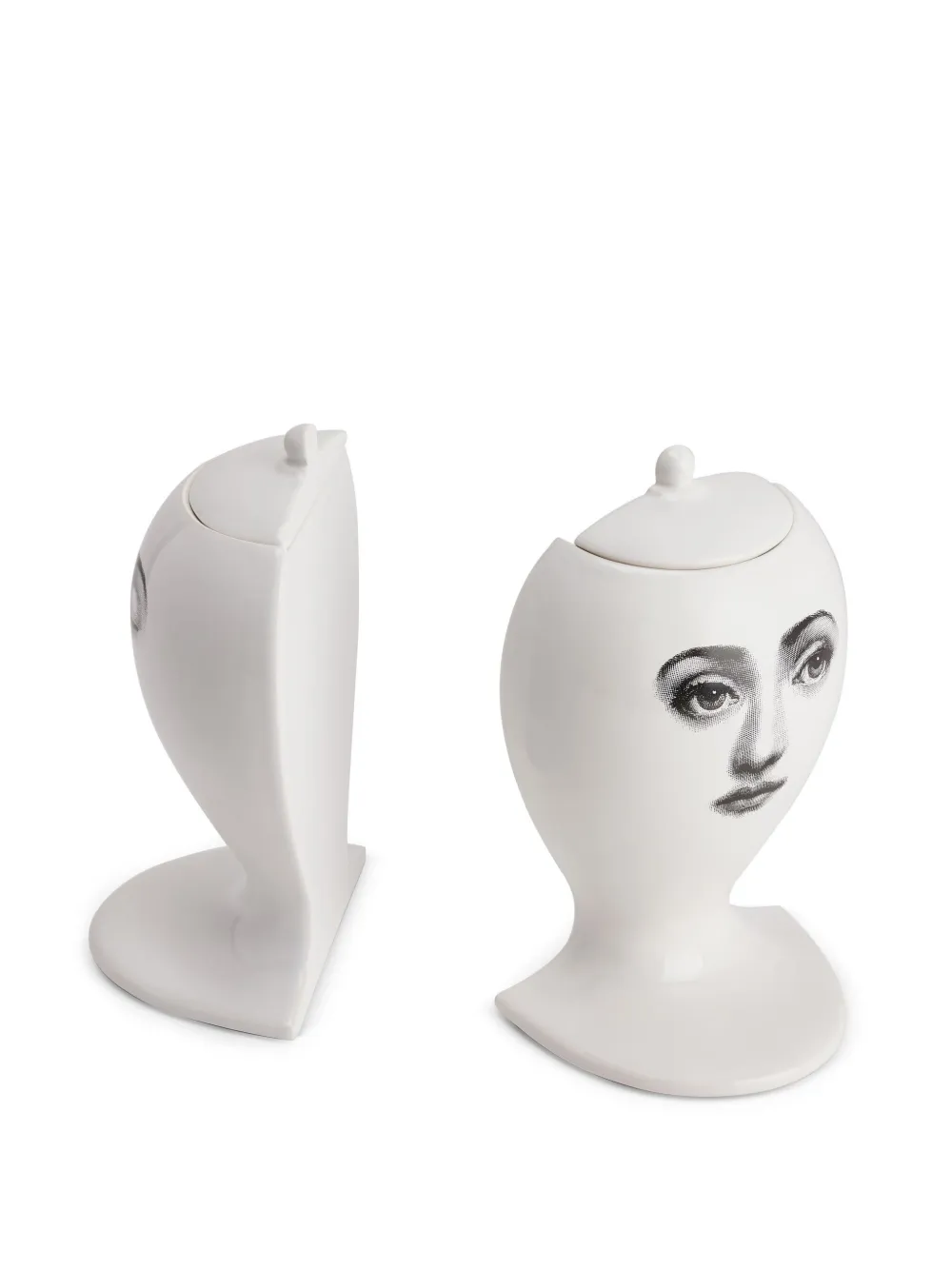 Fornasetti Double Jar In White