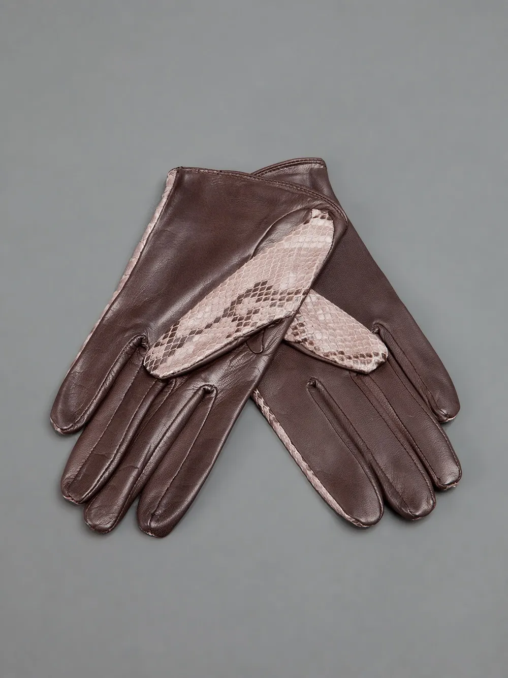 Imoni Snake Print Gloves - Bruin