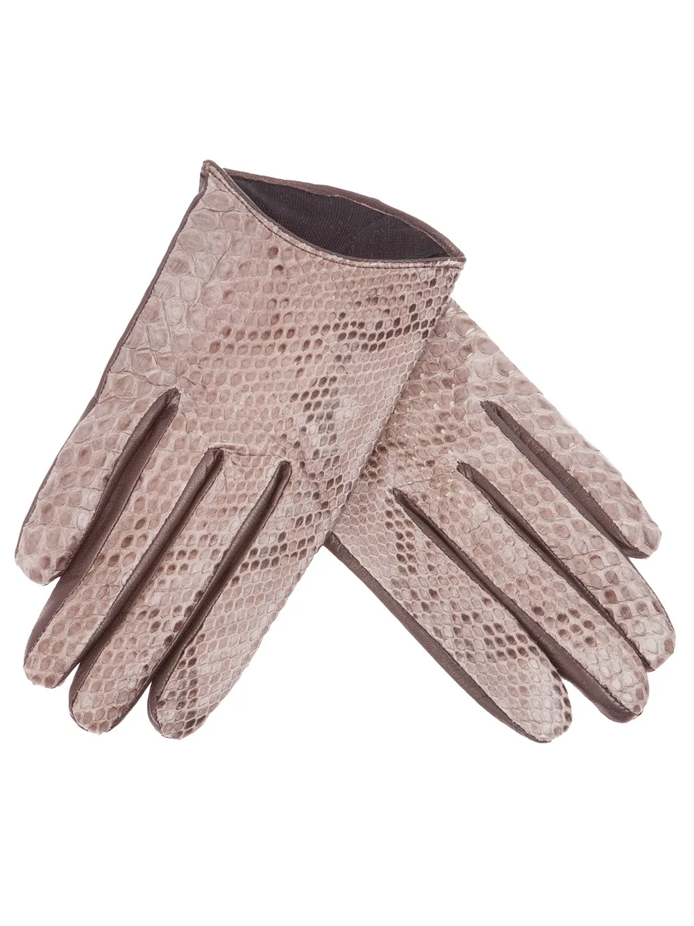 Imoni Snake Print Gloves | Brown | Image 1
