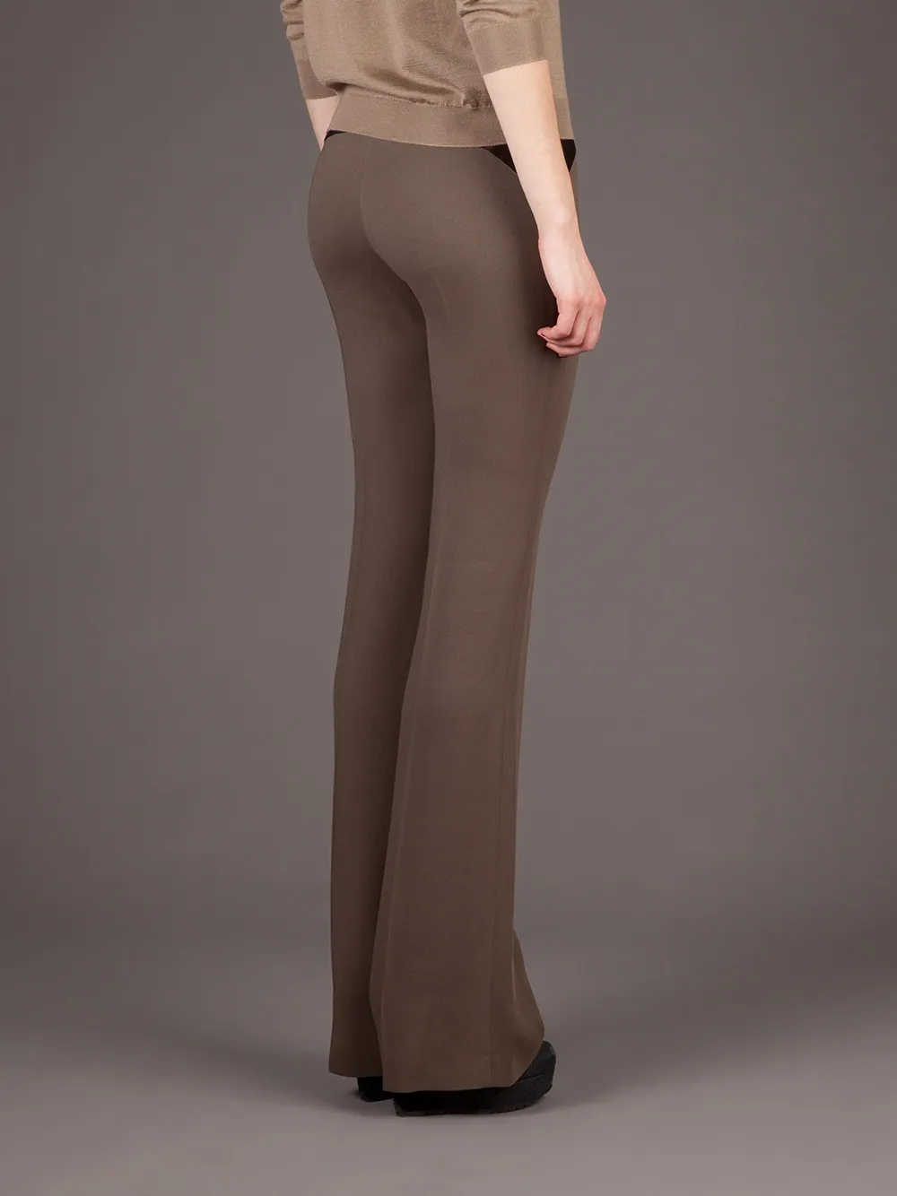 Giles Flared Trousers In Brown