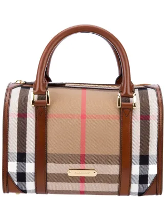 Burberry Brit Medium House Check Bowling Bag Farfetch Burberry Brit Medium House Check Bowling Bag