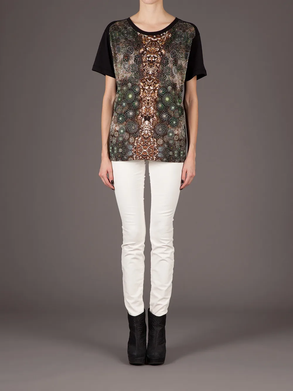 Nico Patterned T-shirt In Gray