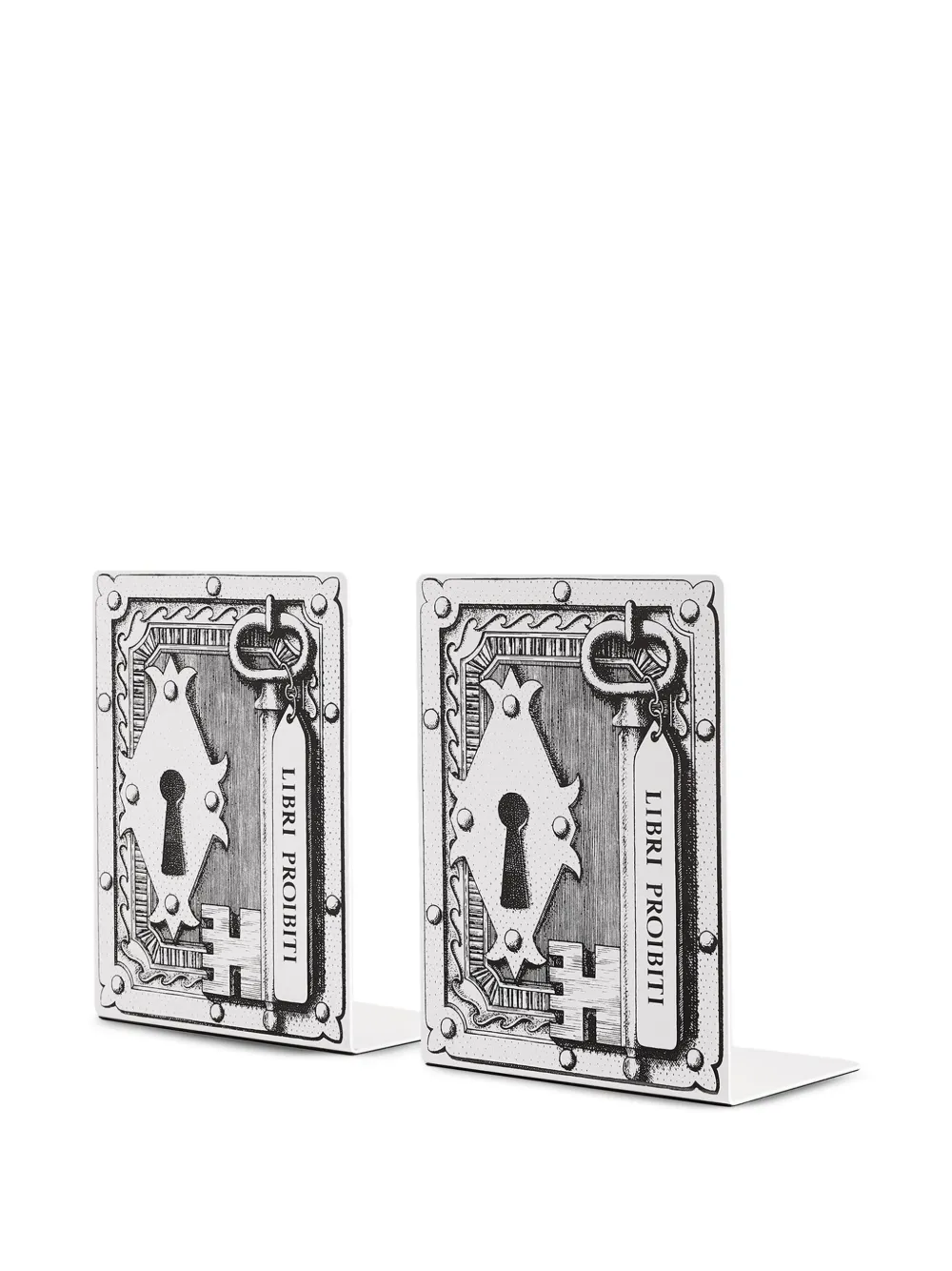 Fornasetti Libri Proibiti bookends | Black | Image 1