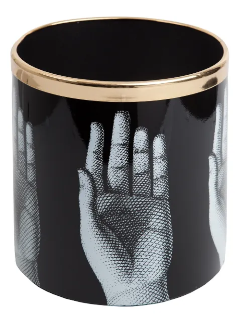 Fornasetti hand-print wastepaper basket