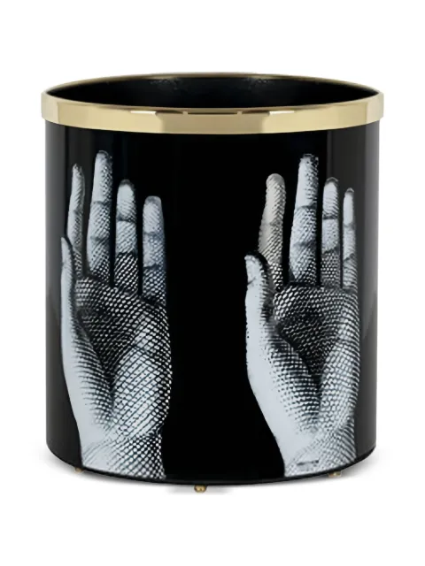 Fornasetti hand-print wastepaper basket