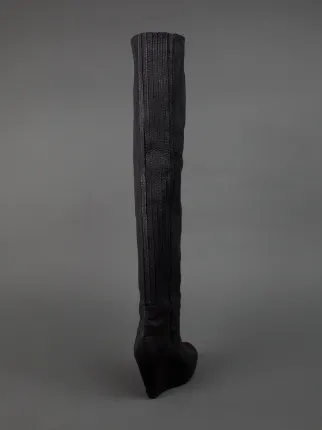 rick owens thigh high sneaker boots