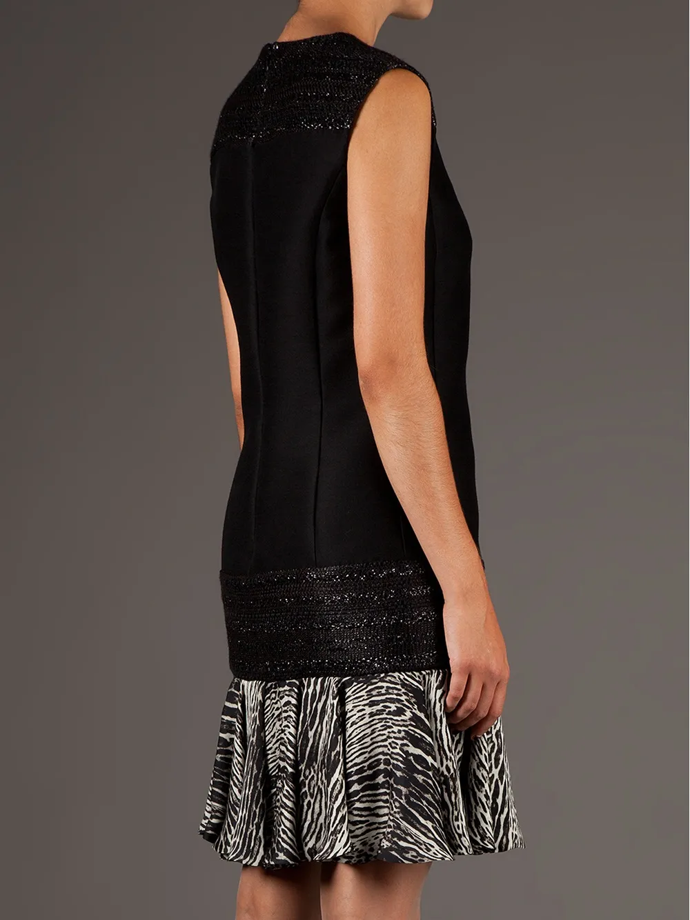 Giambattista Valli drop waist dress Zwart