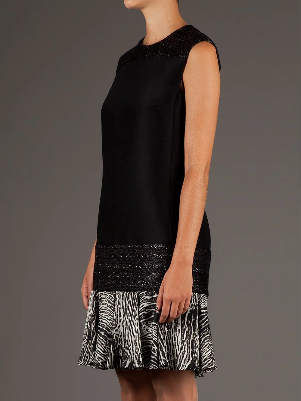Giambattista Valli drop waist dress Zwart