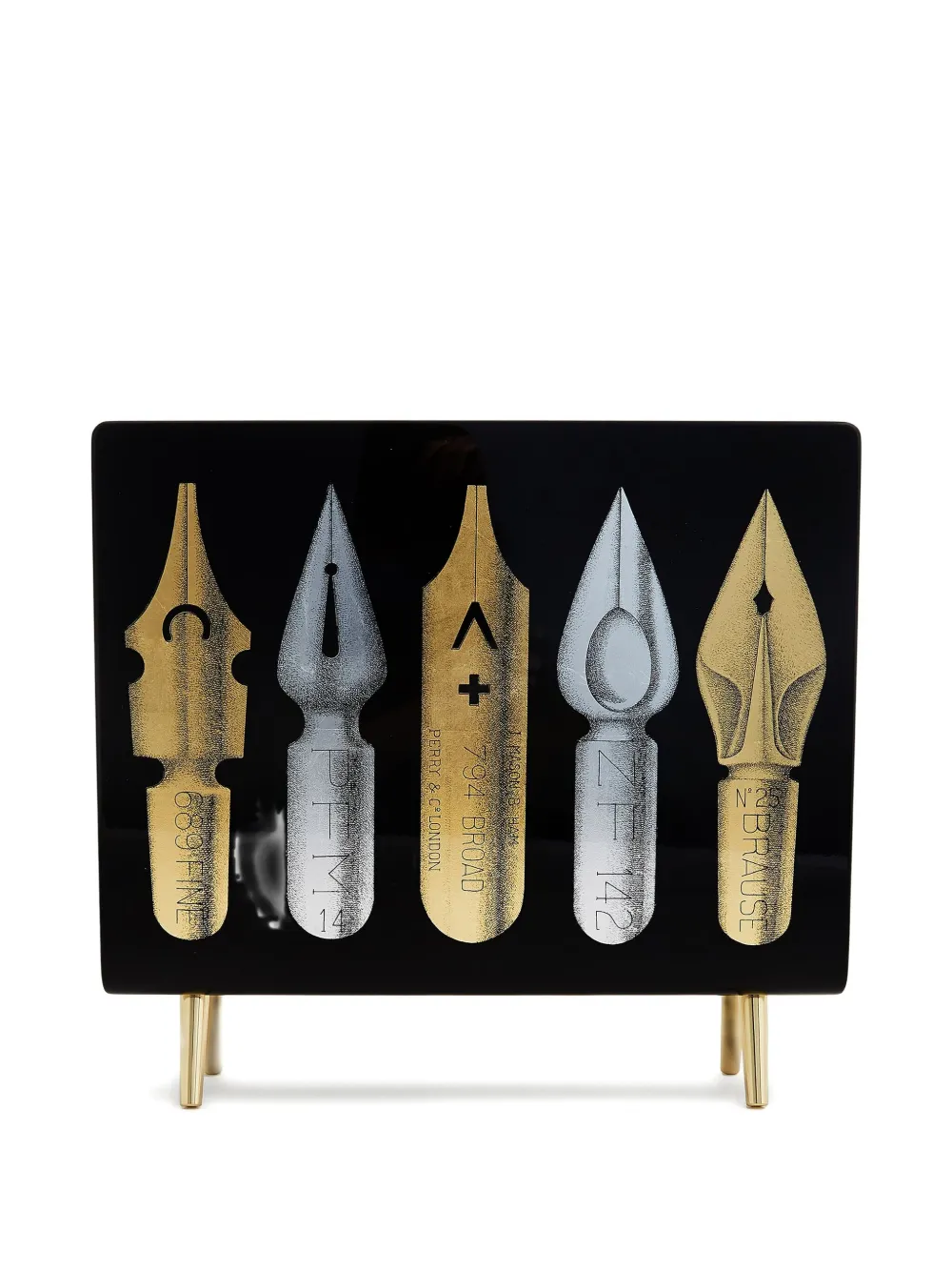 Fornasetti Zeitschriftenhalter mit Print | Schwarz | Image 1