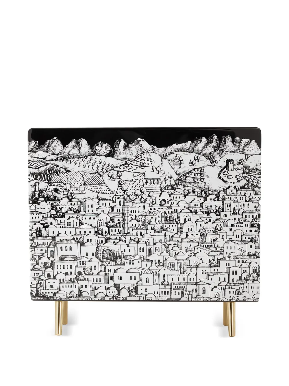 Fornasetti Zeitungsständer mit Print | Grau | Image 1