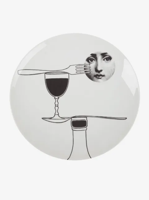 Fornasetti tallerken med tryk