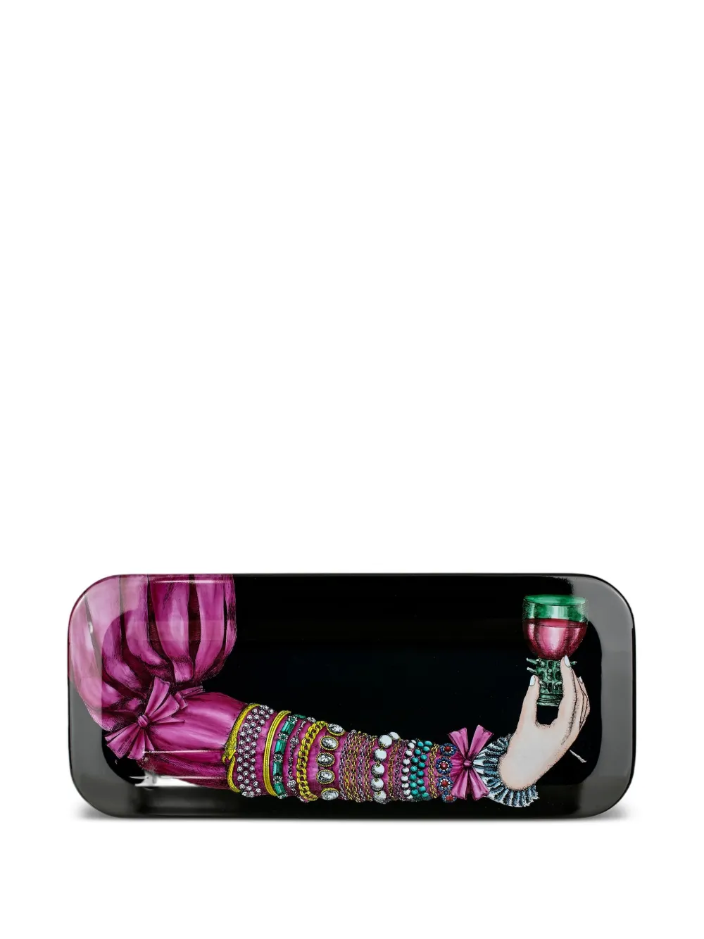 Fornasetti wood tray | Black | Image 1