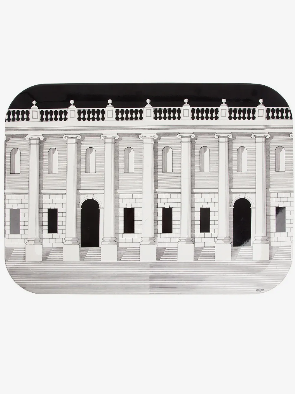 Fornasetti キャッスルプリント トレイ | ブラック | Image 1
