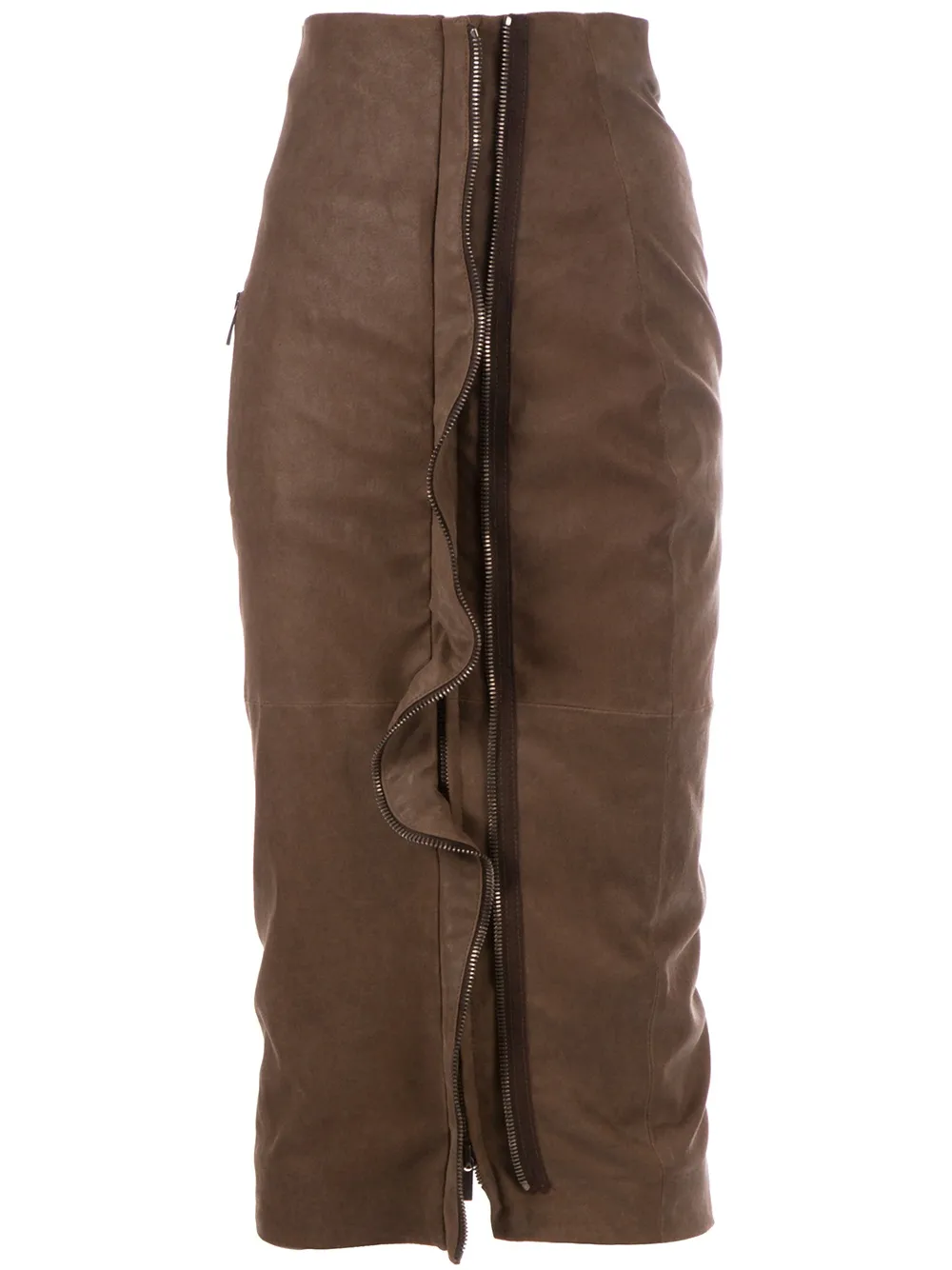 Haider Ackermann Ruffle Maxi Skirt In Brown