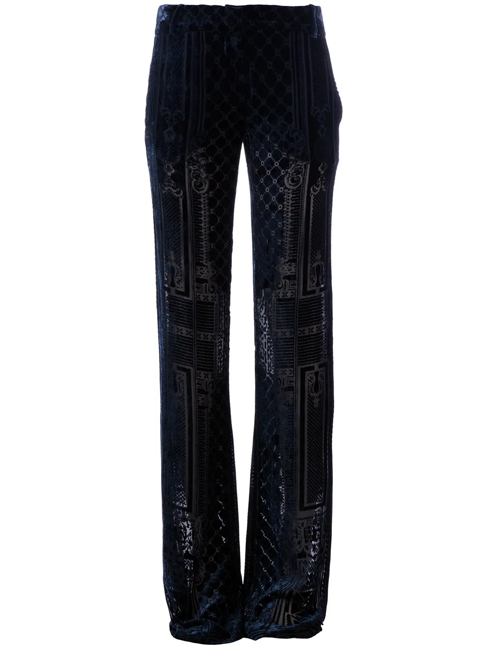 Balmain brocade wide leg trouser - Blu