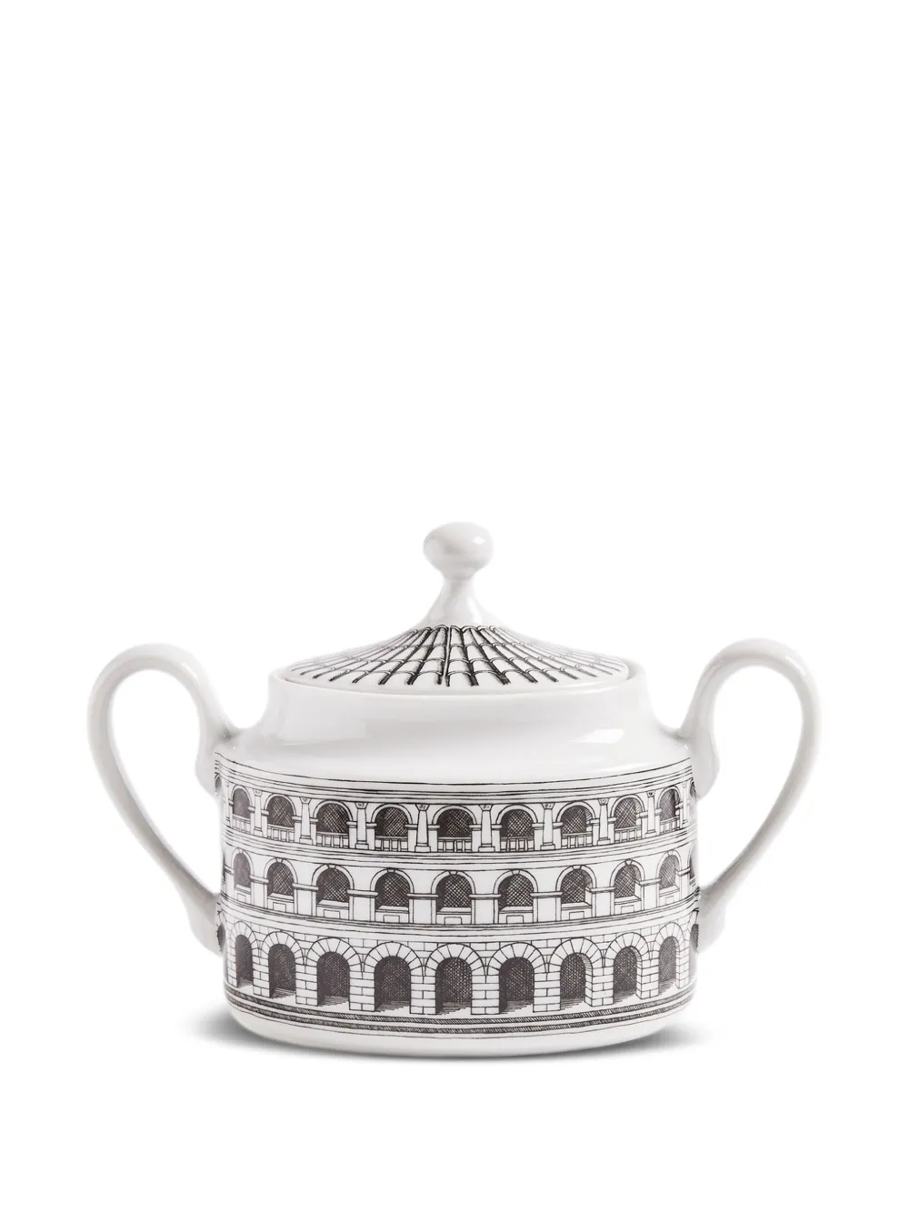 Fornasetti Architettura sugar bowl | Grey | Image 1
