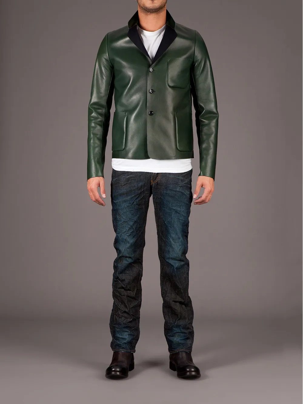 Prps Noir crinkled regular cut jean - Blauw