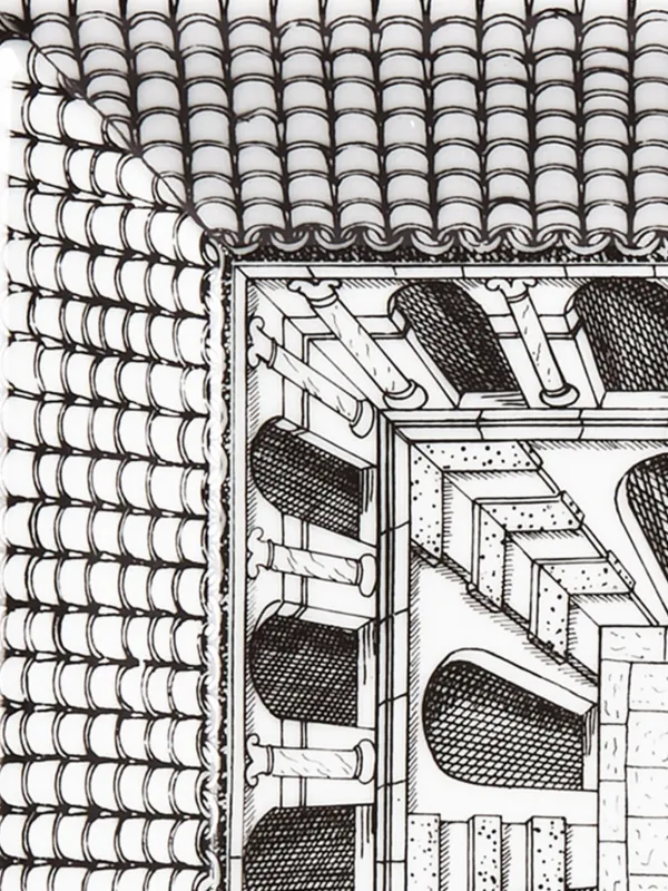 FORNASETTIスクウェアプレート Fornasetti スクエア プレート | グレー | FARFETCH JP