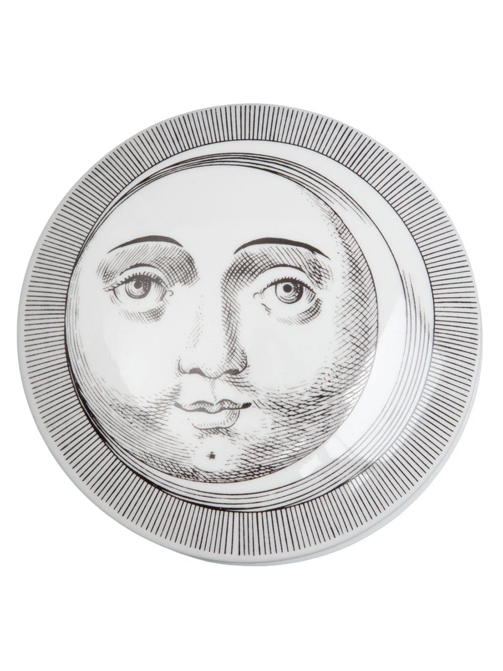 Fornasetti Round China Box In Grey