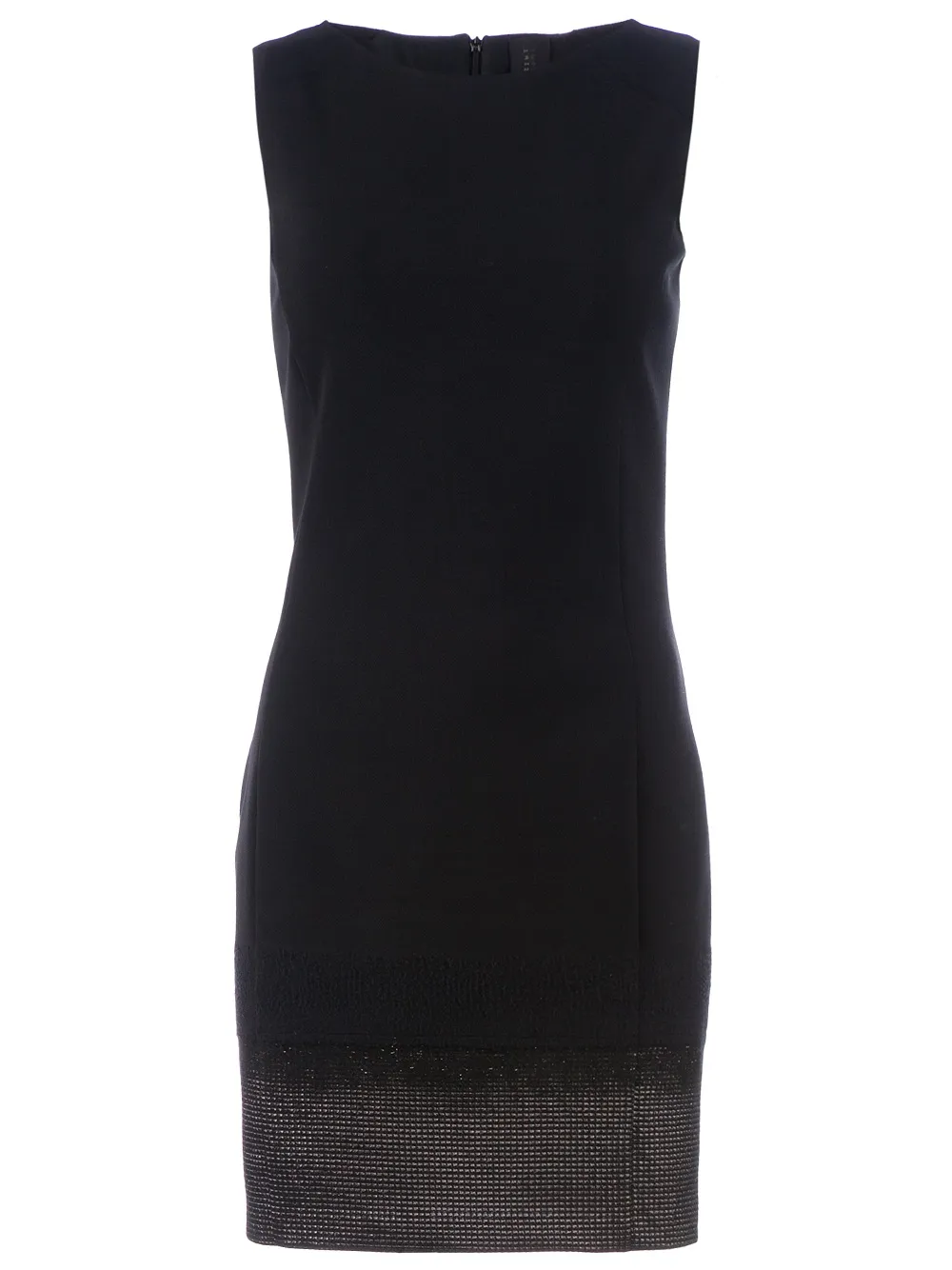 Twisty Parallel Universe textured hem shift dress | Black | Image 1