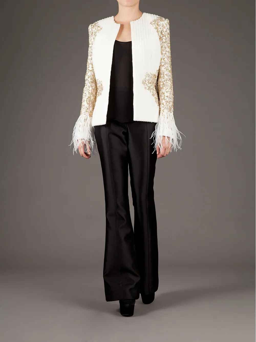 Linda Farrow Flared Trouser   Schwarz 