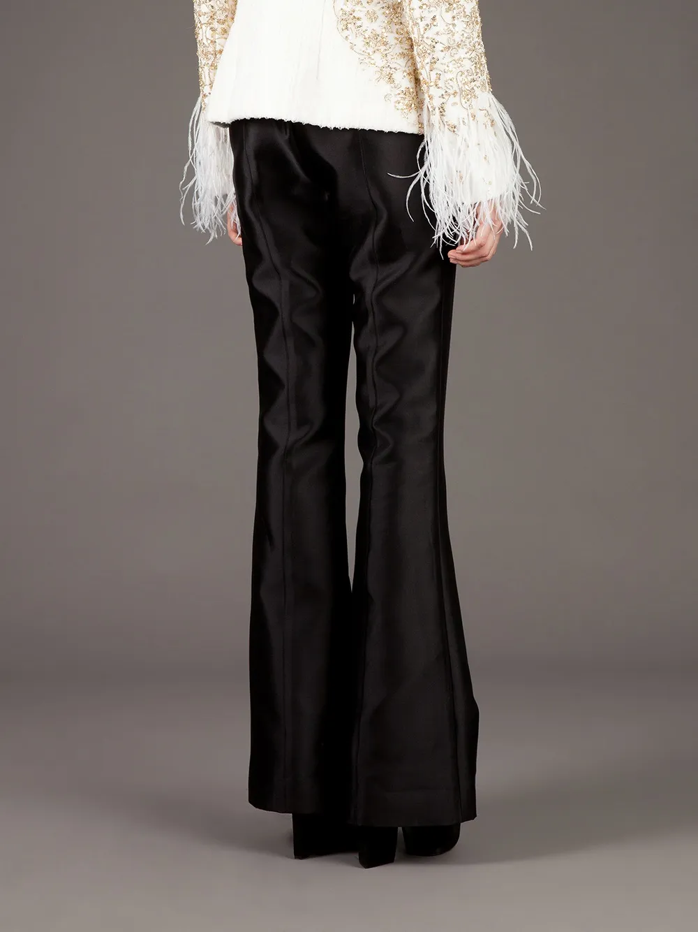 Linda Farrow flared trouser Zwart