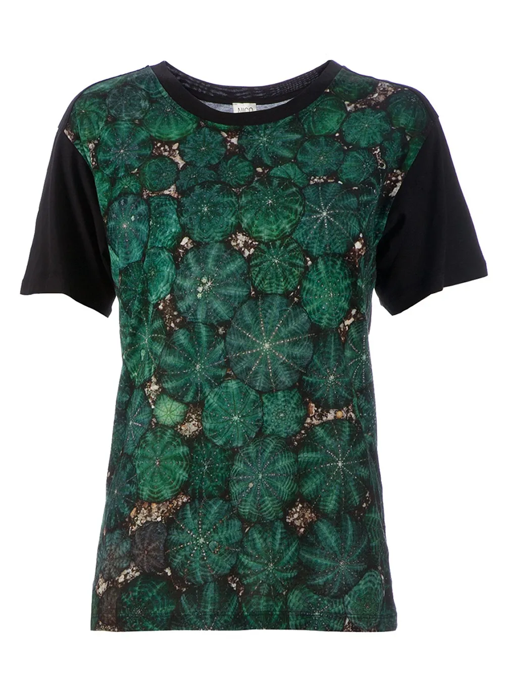 Nico cactus print t-shirt - Nero