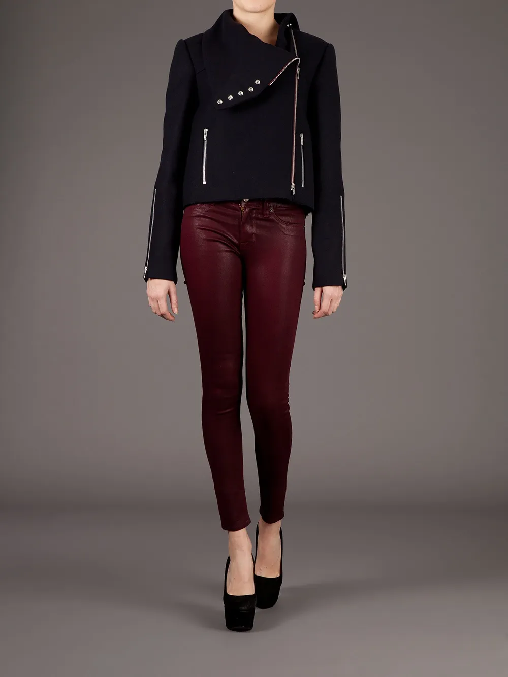 Hudson Super Skinny Jeans In Red