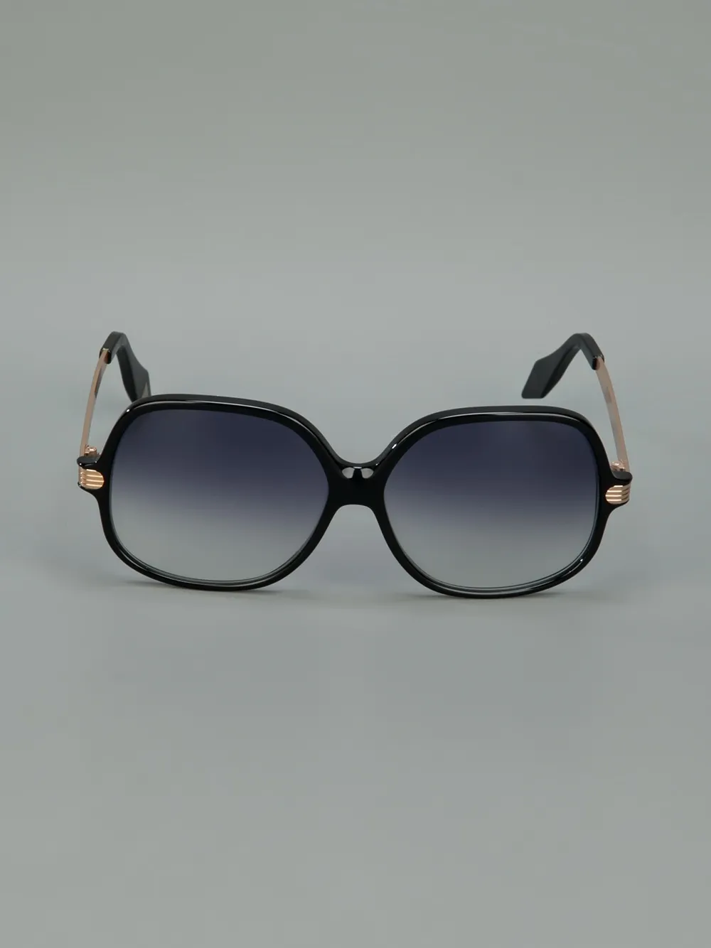 Victoria Beckham fine square sunglasses - Zwart