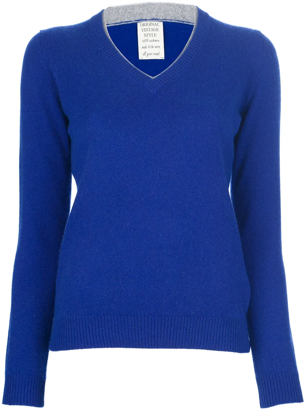 Authentic Original Vintage Style v neck Sweater Blau FARFETCH DE