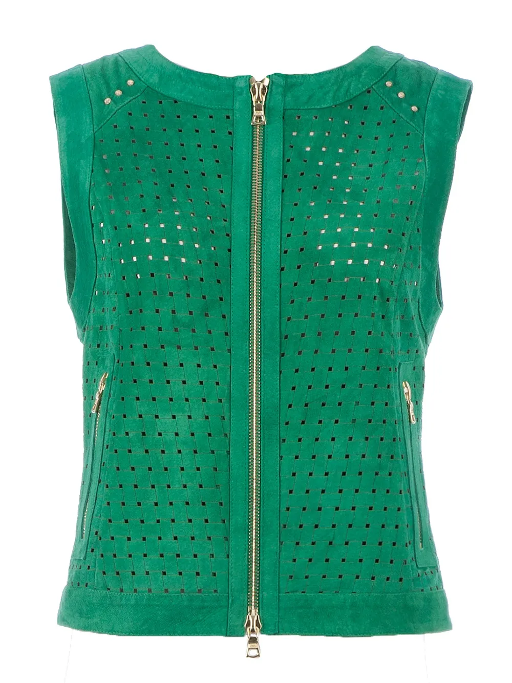 Drome Woven leather top - Verde