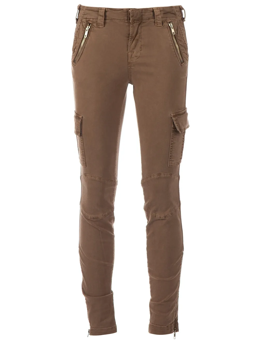 J Brand Utility Straight Leg Trousers In Brown