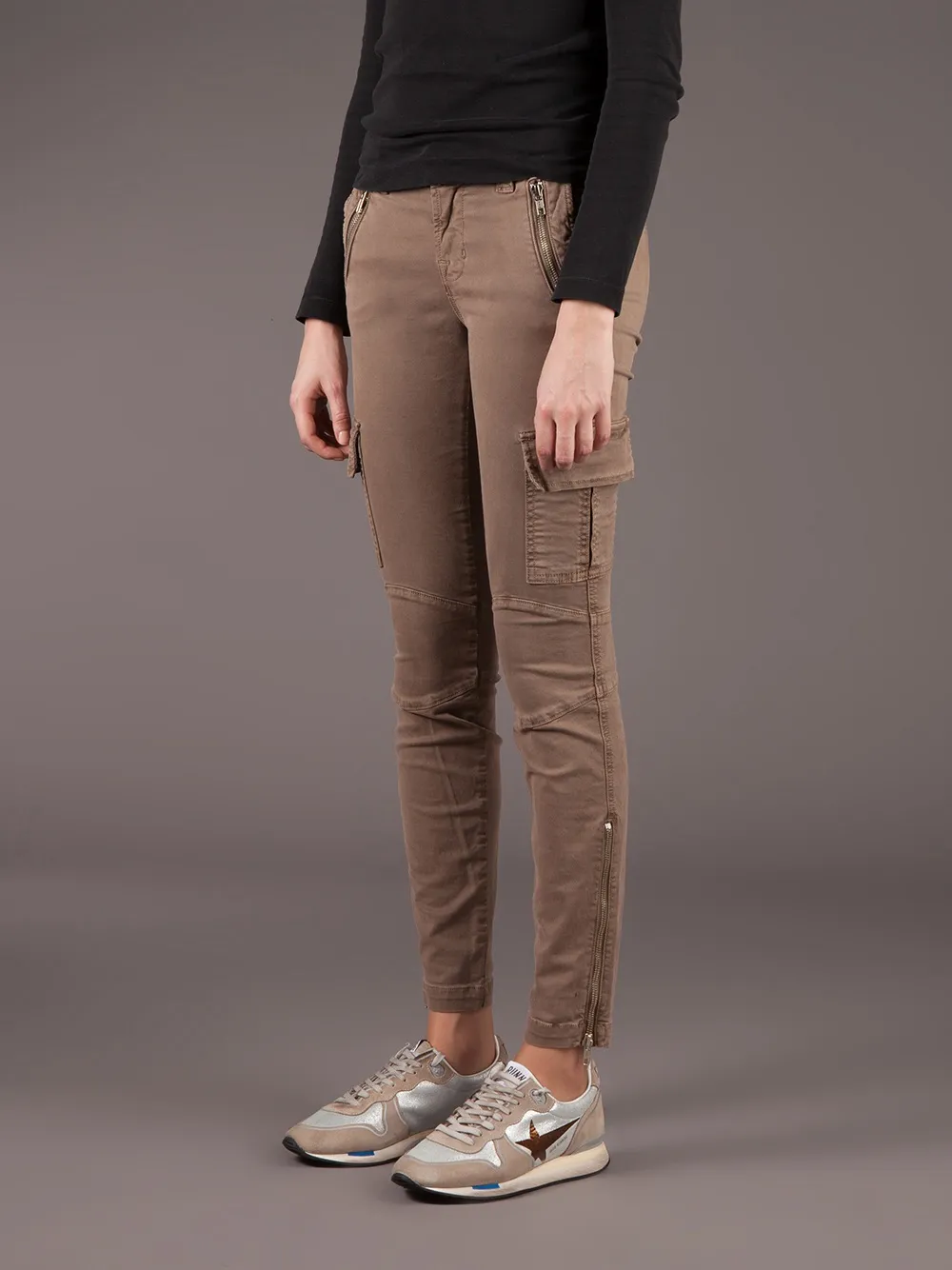 J Brand Utility Straight Leg Trousers In Brown