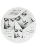 Fornasetti printed china plate - White