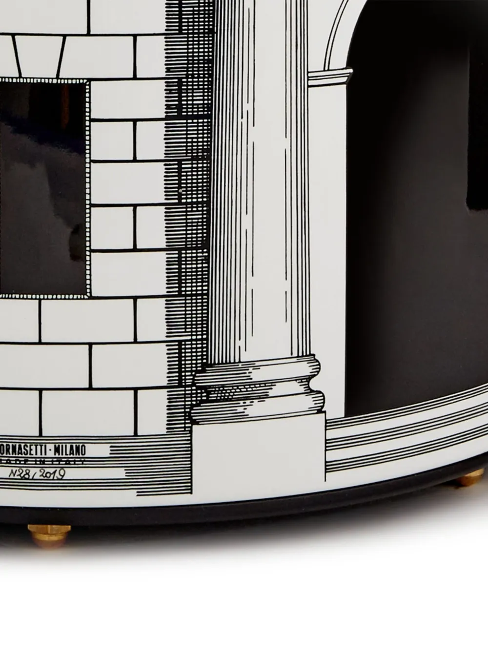 Fornasetti Castle-print Paper Basket - Black 