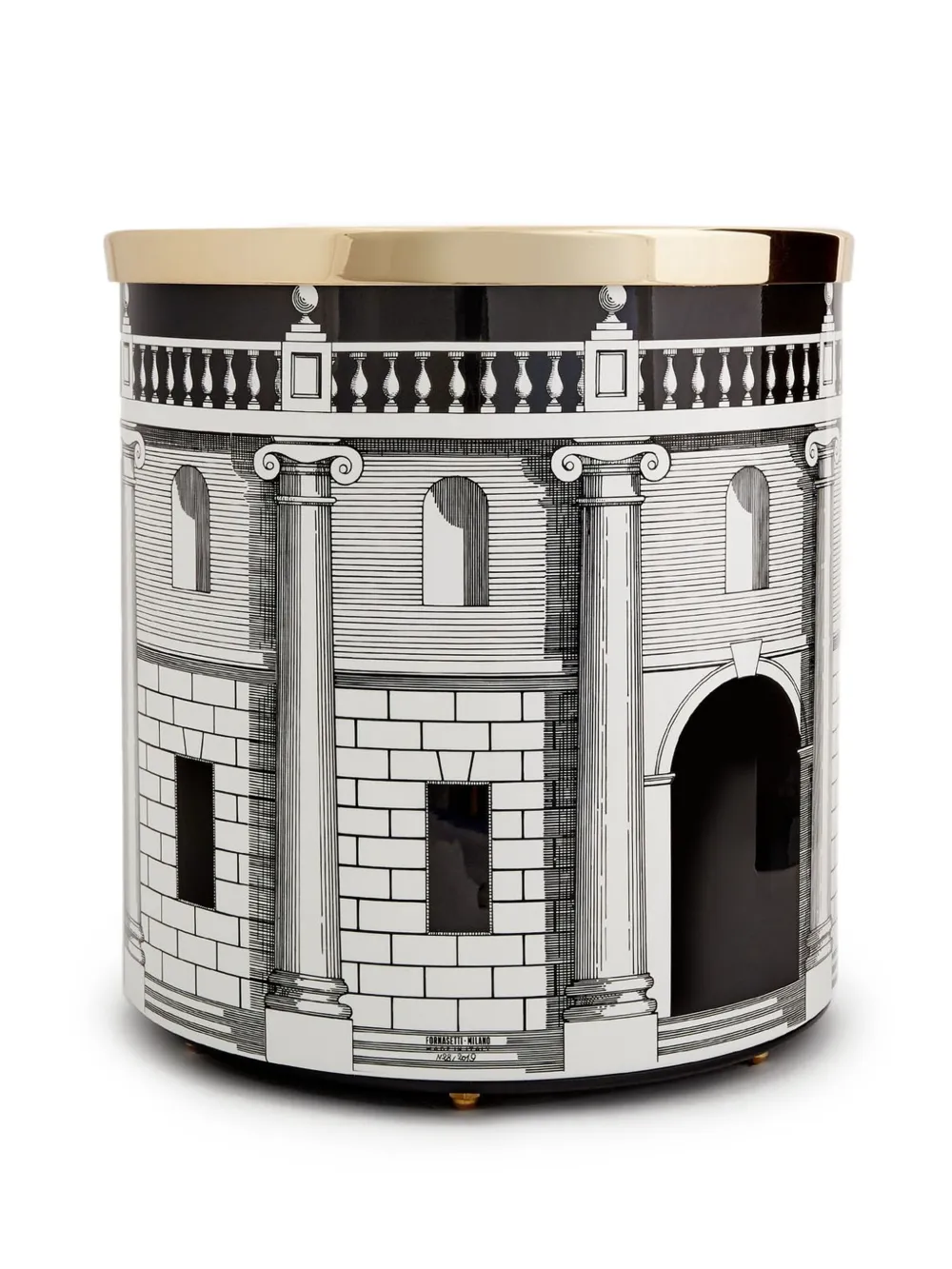 Fornasetti Castle-print paper basket | Desk Accessories | Image 2