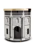Fornasetti Castle-print paper basket - Black