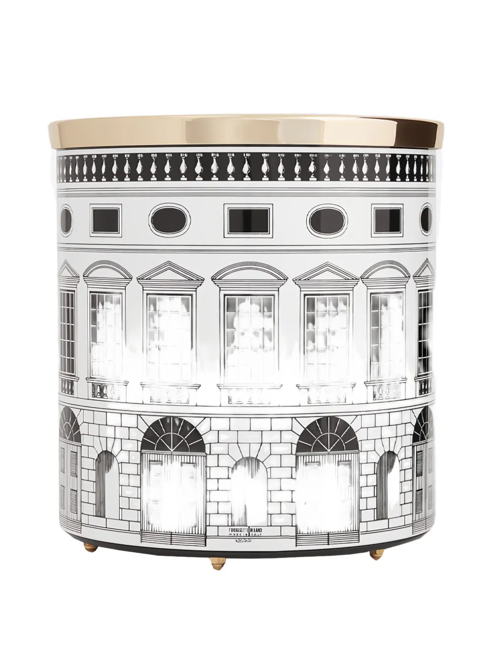 Fornasetti Architettura wastepaper basket | Black | Image 1