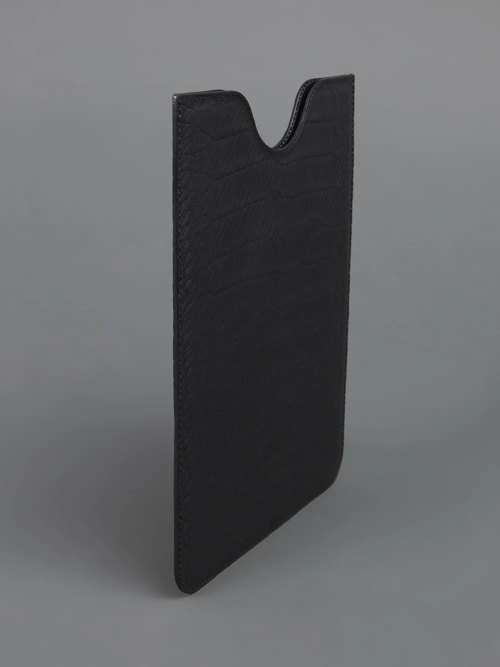 Jean Rousseau aligator leather ipad sleeve - Zwart