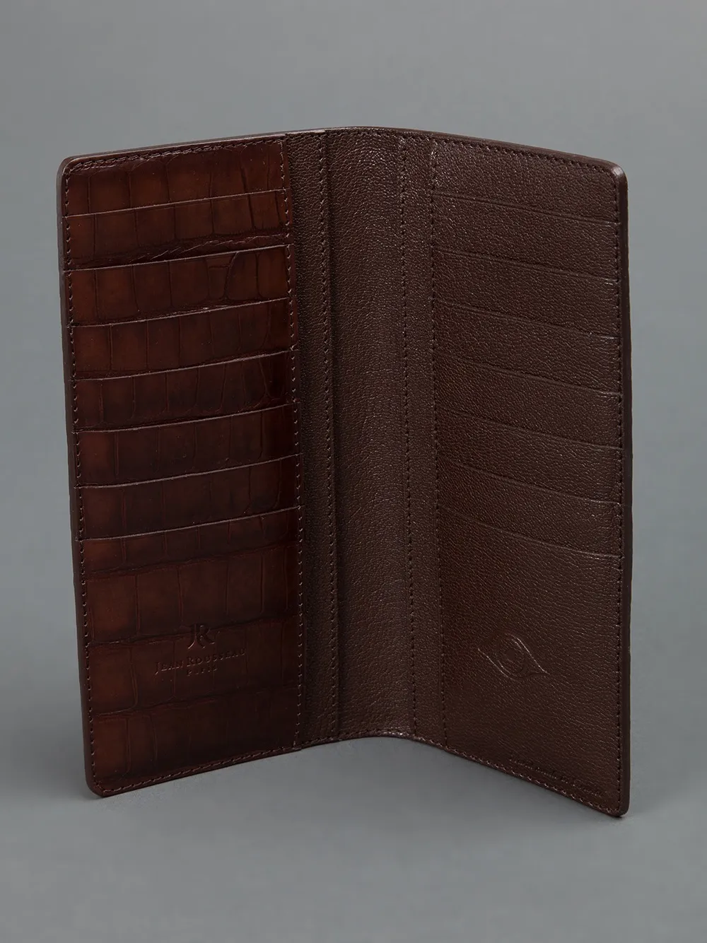  Jean Rousseau Alligator Leather Wallet - Brown 