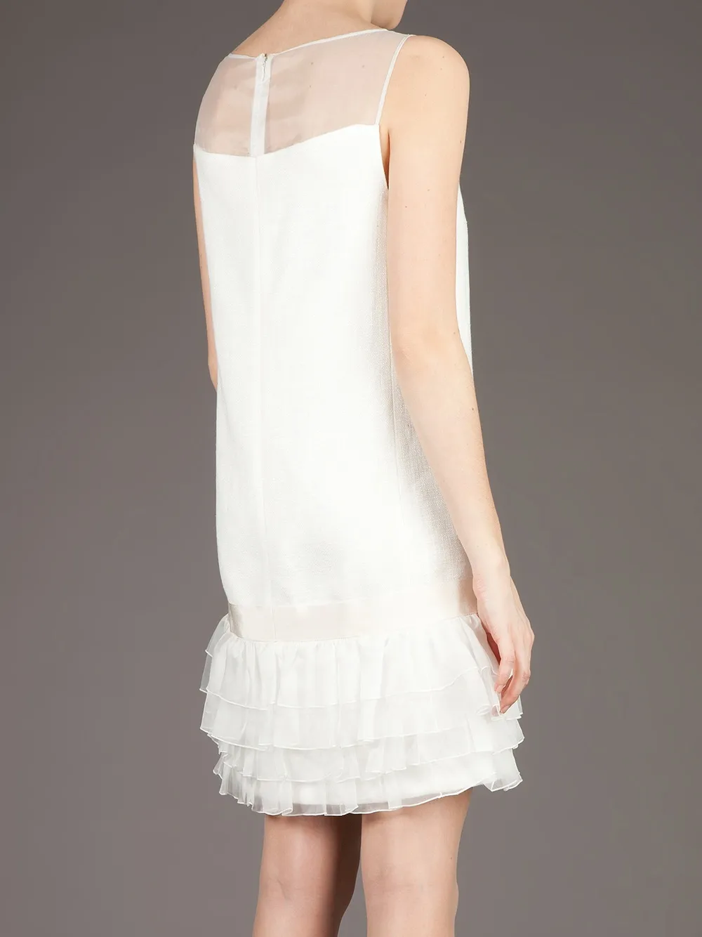 Giambattista Valli Drop-waisted Shift Dress In Neutral