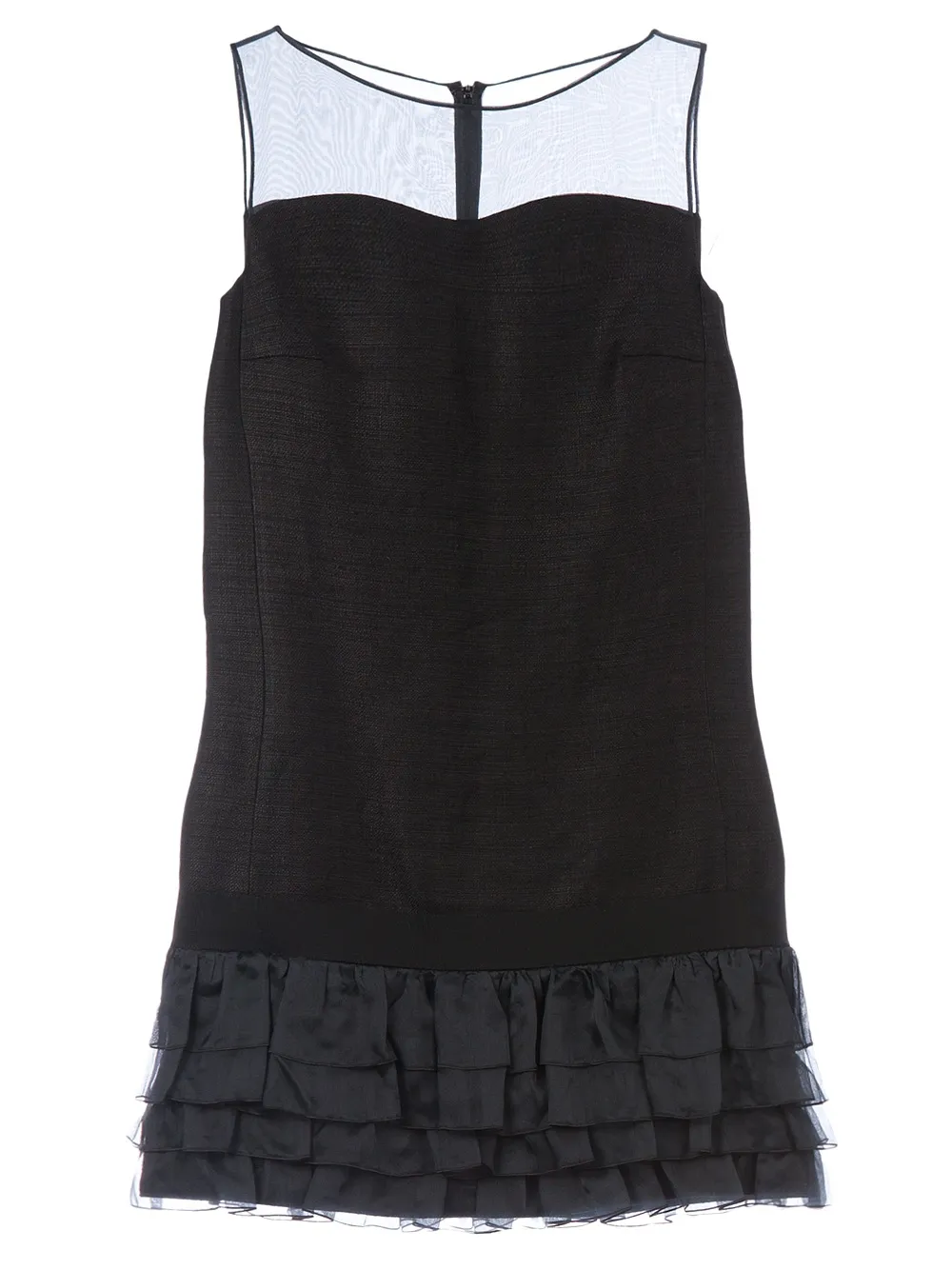 Giambattista Valli Ruffle Hem Dress In Black